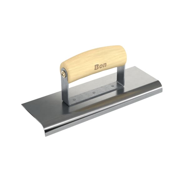 Edger, Stainless Steel 9" X 3", 1/2" Radius X 5/8" Lip Wood Handle